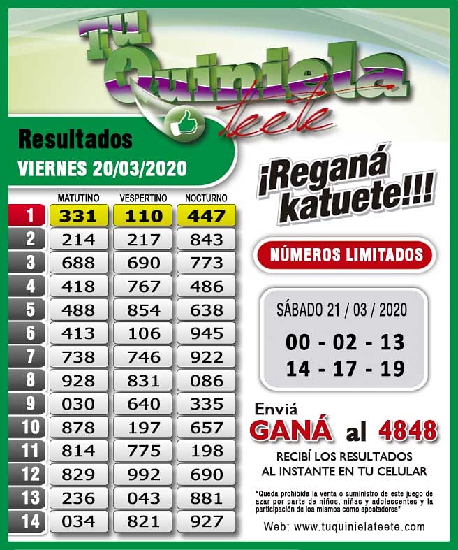 Quiniela la rioja de hoy